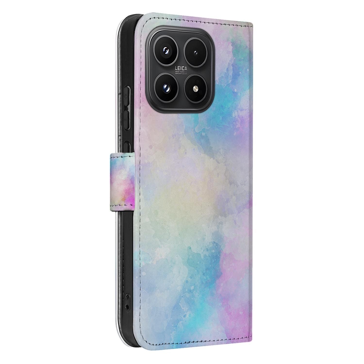 Xiaomi 17 bookcase Watercolor Light, zijkant met knopuitsparingen