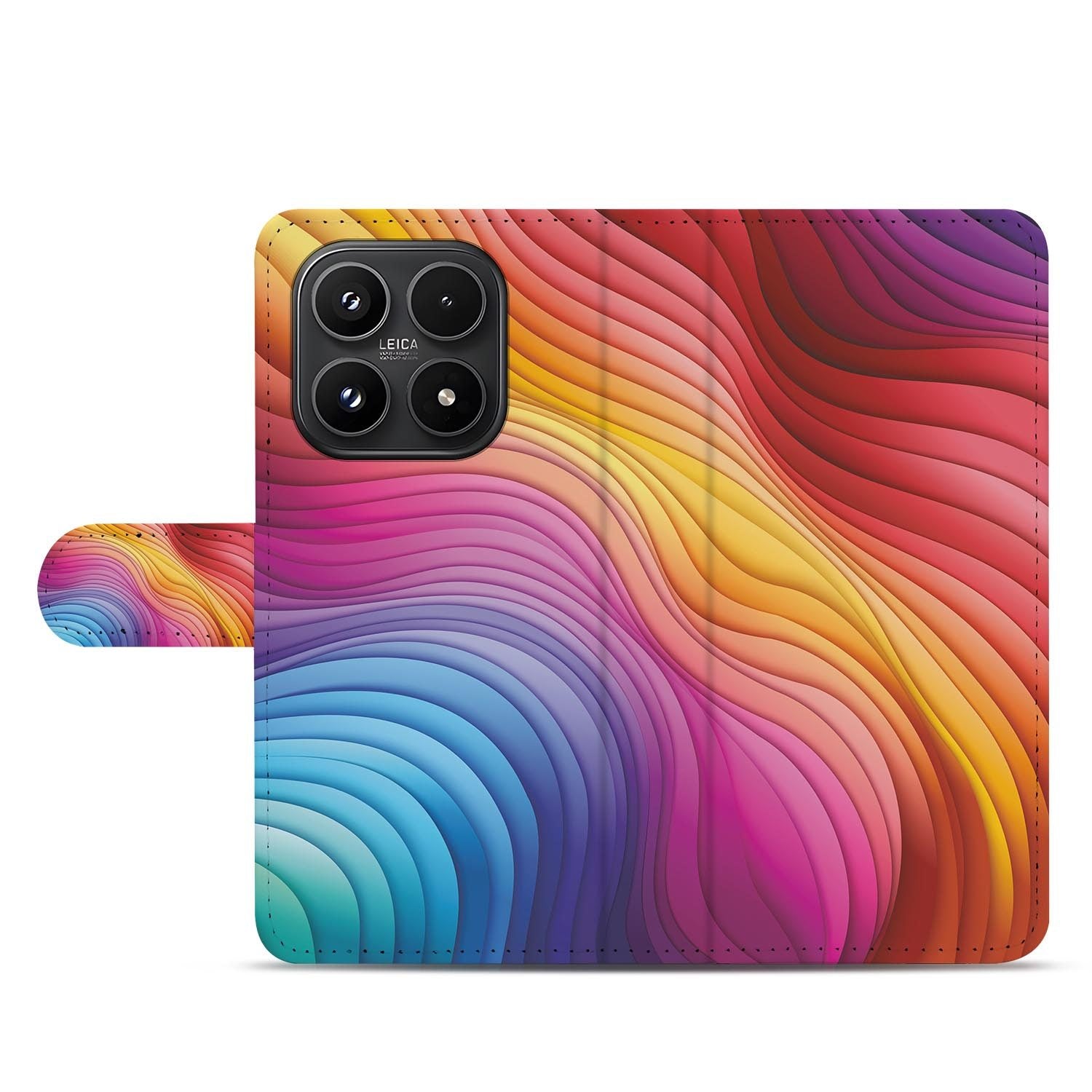 Xiaomi 17 bookcase Regenboog, open met pasjesvakken