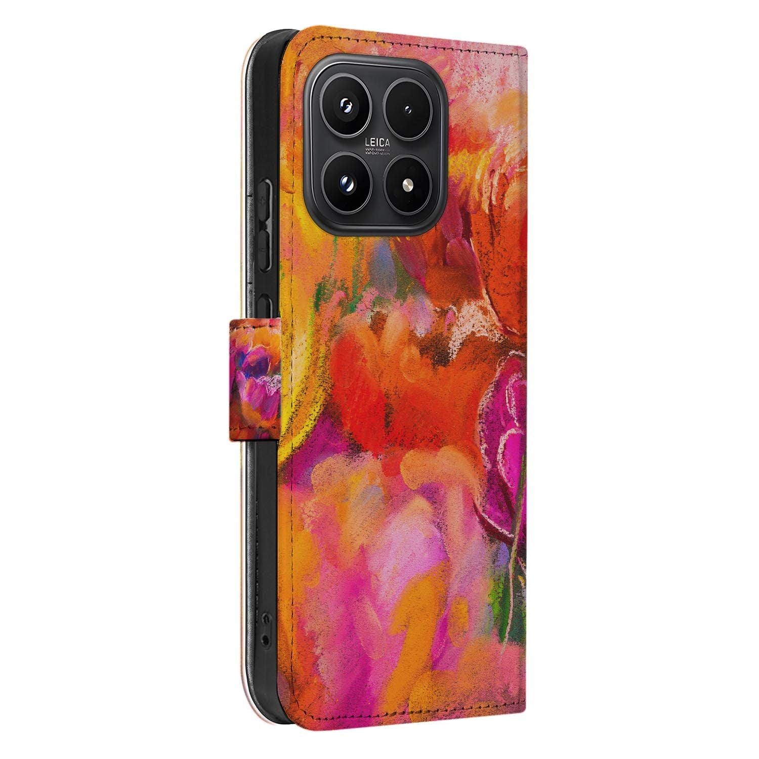 Xiaomi 17 bookcase Tulips, zijkant met knopuitsparingen