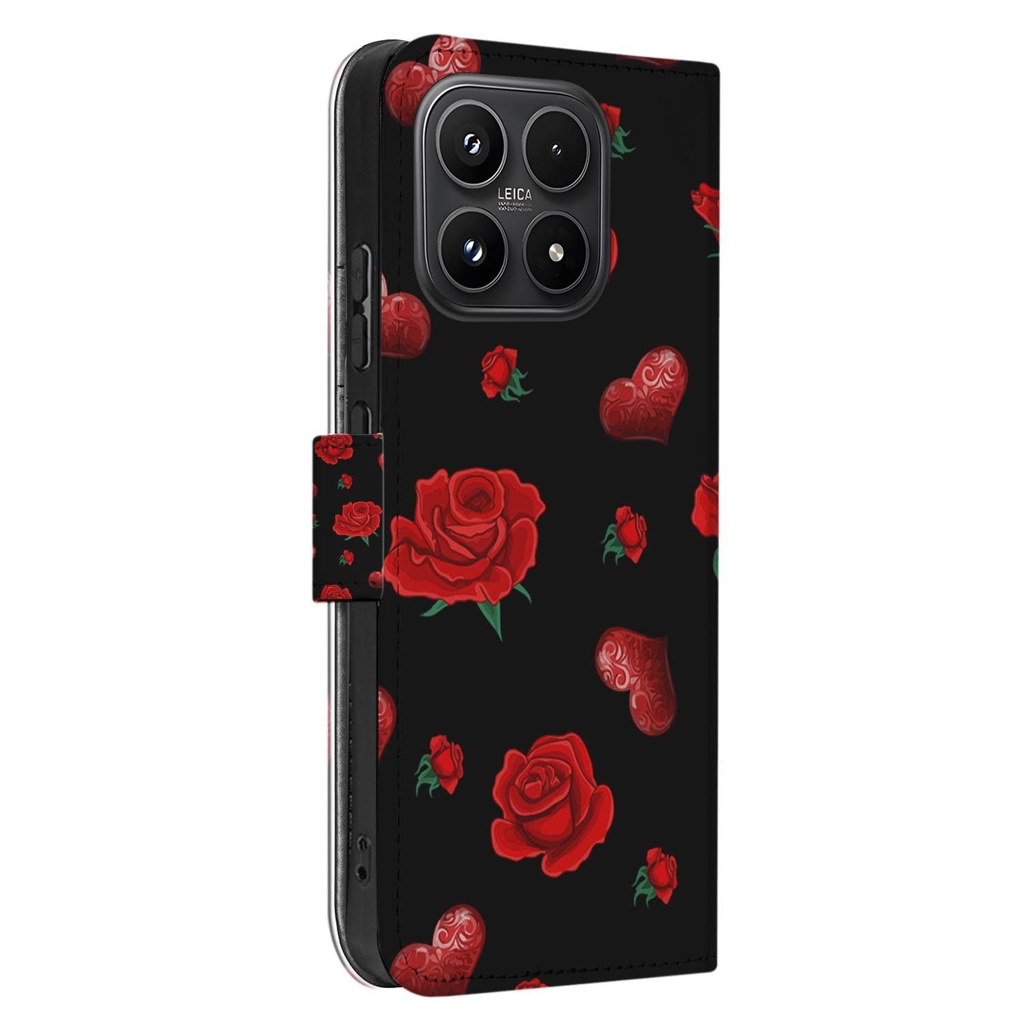 Xiaomi 17 bookcase Valentine, zijkant met knopuitsparingen