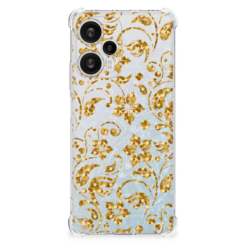 Xiaomi Poco F5 Case Gouden Bloemen B2C Telecom