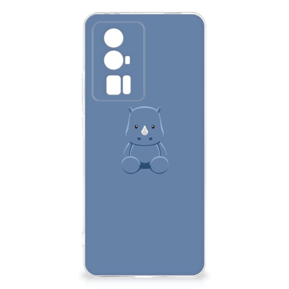 Xiaomi Poco F5 Pro Telefoonhoesje met Naam Baby Rhino