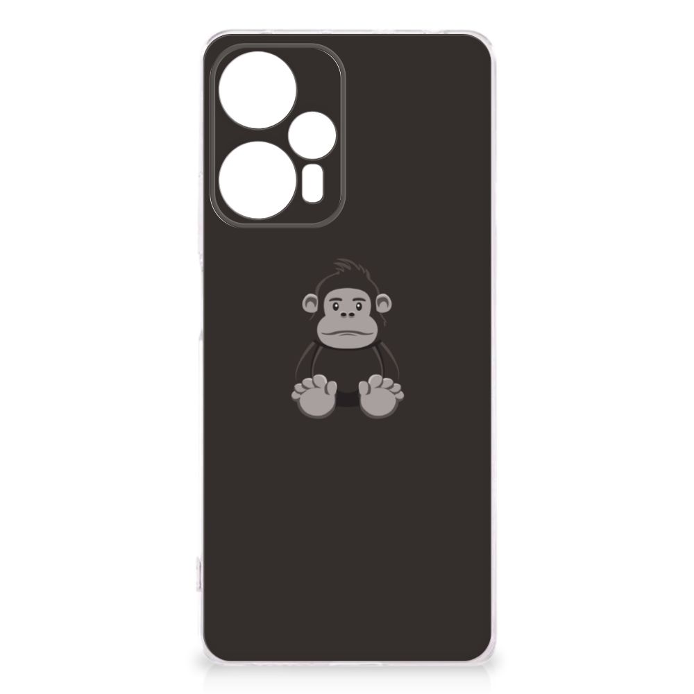 Xiaomi Poco F5 Telefoonhoesje met Naam Gorilla met schattige gorilla print, perfect als cadeau voor gebruiksgemak.