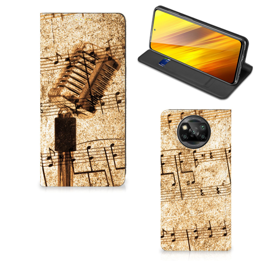 Xiaomi Poco X3 Pro | Poco X3 Stand Case Bladmuziek - B2C Telecom
