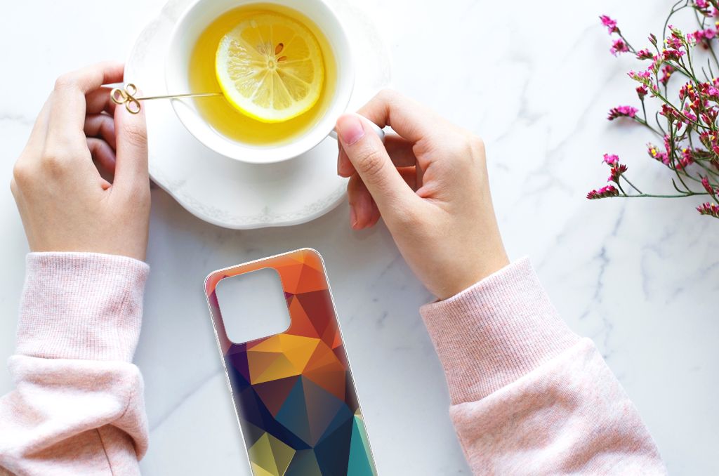 Xiaomi Redmi 10C TPU Hoesje Polygon Color