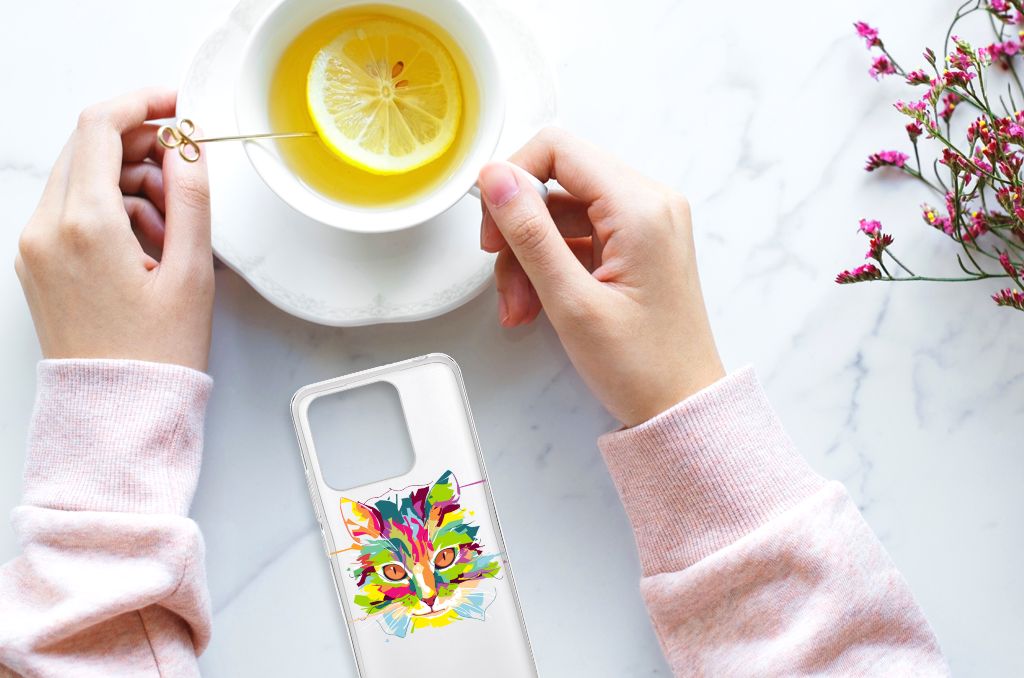 Xiaomi Redmi 10C Telefoonhoesje met Naam Cat Color