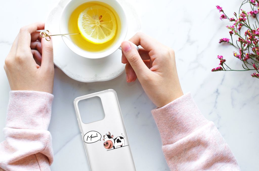 Xiaomi Redmi 10C Telefoonhoesje met Naam Cow hoesje ontwerp handen drankje