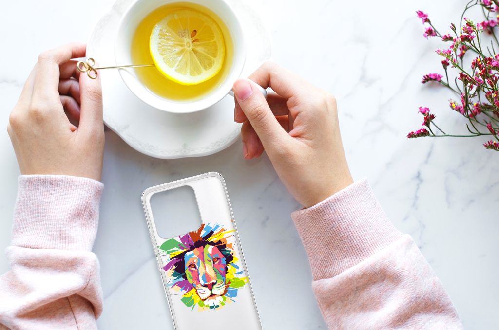 Xiaomi Redmi 10C Telefoonhoesje met Naam Lion Color