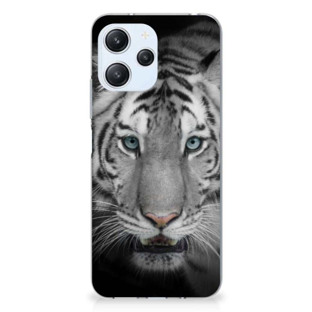 Xiaomi Redmi 12 4G TPU Hoesje Tijger witte tijger ontwerp vooraanzicht