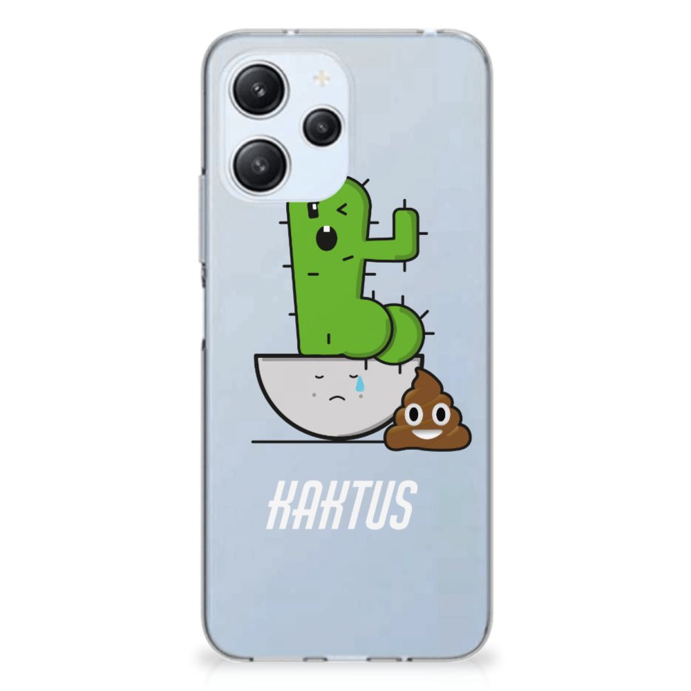 Xiaomi Redmi 12 4G Telefoonhoesje met Naam Cactus Poo cactus design voorkant