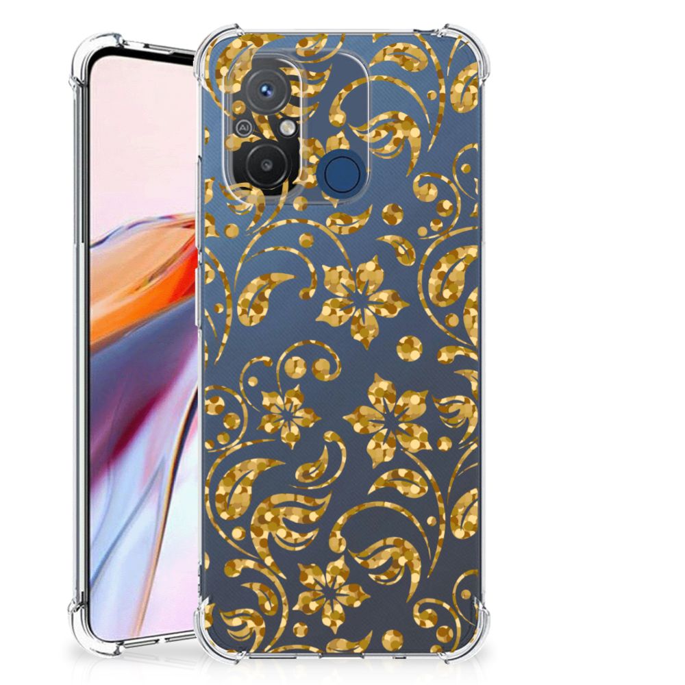 Xiaomi Redmi 12C Case Gouden Bloemen B2C Telecom