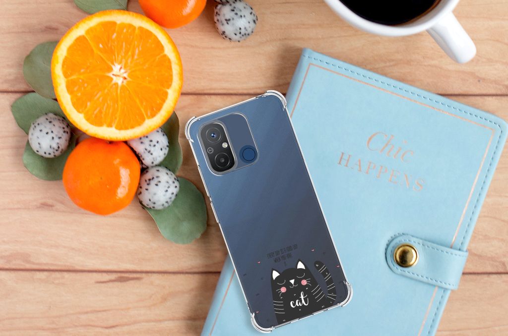 Xiaomi Redmi 12C Stevig Bumper Hoesje Cat Good Day B2C Telecom