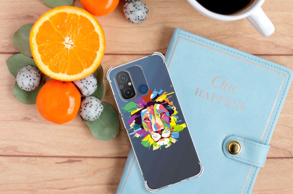 Xiaomi Redmi 12C Stevig Bumper Hoesje Lion Color B2C Telecom
