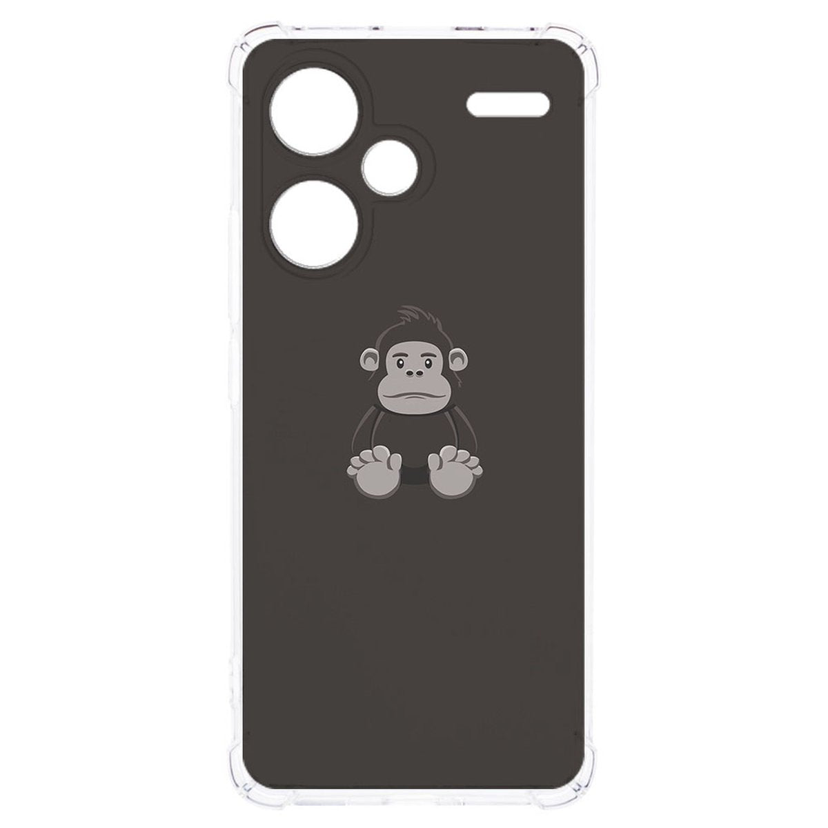 Xiaomi Redmi 13 Pro Plus Hoesje Gorilla TPU Antishock back design zwart aap