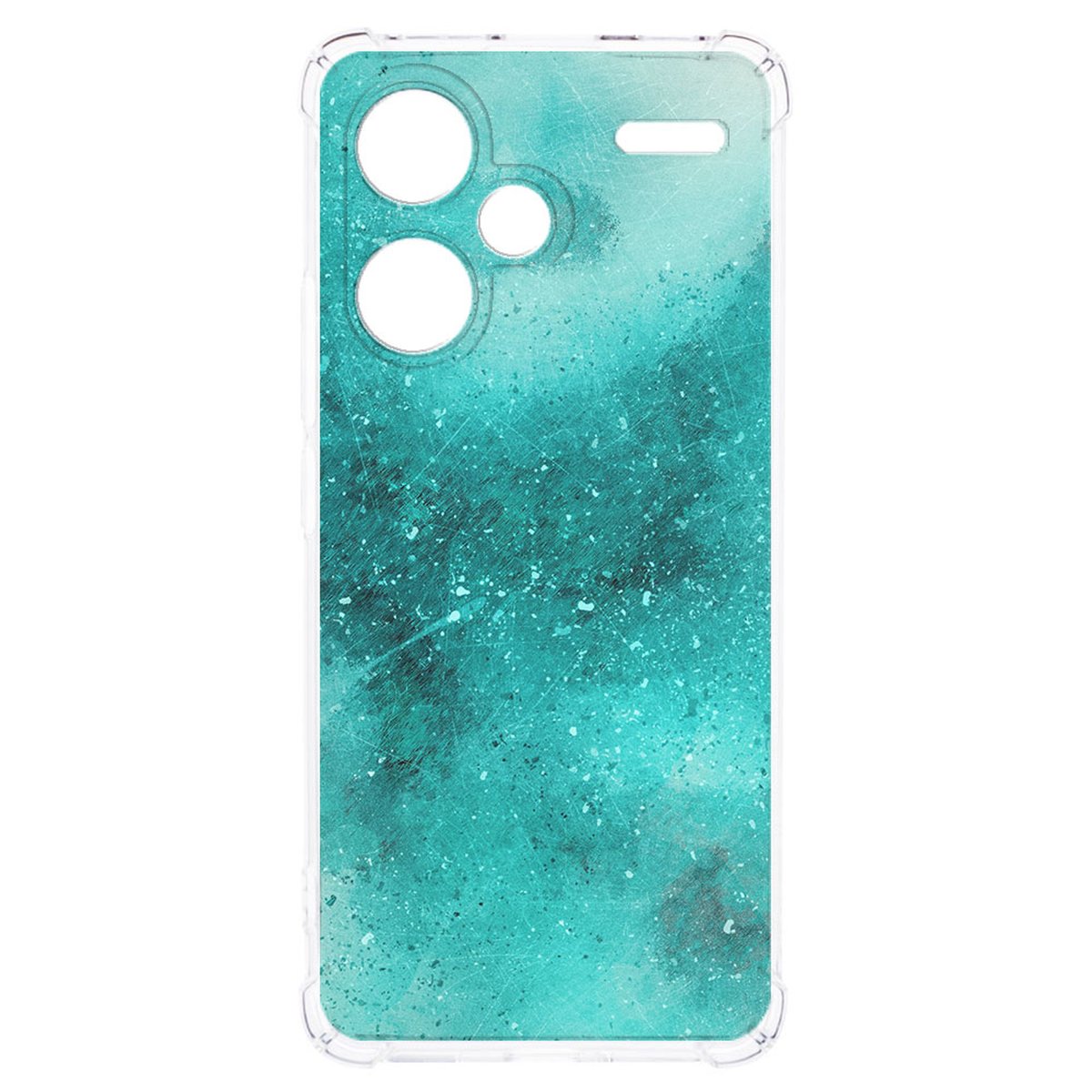 Xiaomi Redmi 13 Pro Plus Hoesje Painting Blue TPU Antishock achterkant