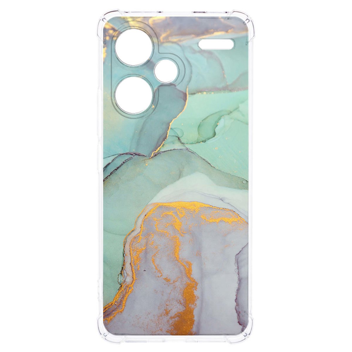 Xiaomi Redmi 13 Pro Plus Hoesje - Watercolor Mix TPU Antishock design watercolor aanzicht