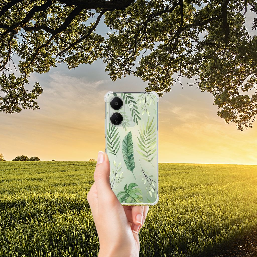 Xiaomi Redmi 13C 4G Case Leaves voorkant natuur design