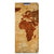 Xiaomi Redmi Note 10 Pro Book Cover Wereldkaart wereldkaart bruin voorzijde