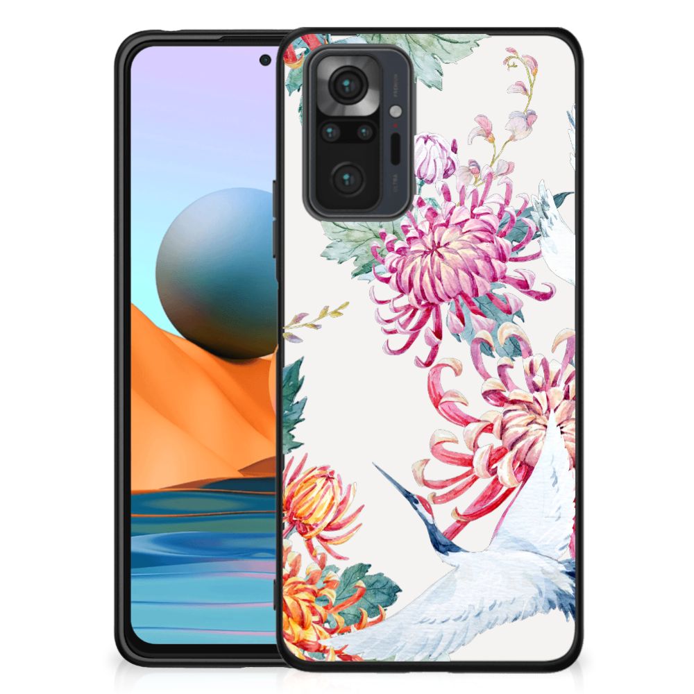 Xiaomi Redmi Note 10 Pro Dierenprint Telefoonhoesje Bird Flowers B2C Telecom