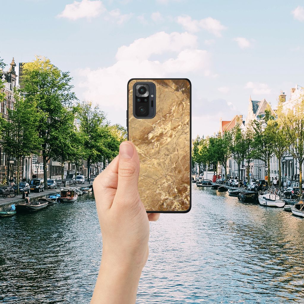 Xiaomi Redmi Note 10 Pro Marmeren Print Telefoonhoesje Marmer Creme B2C Telecom