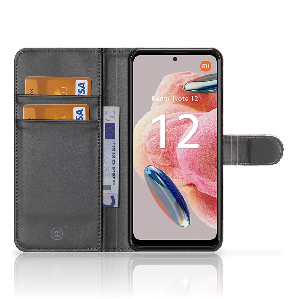 Xiaomi Redmi Note 12 4G Bookcase Marmer Oranje