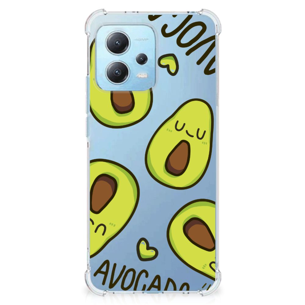 Xiaomi Redmi Note 12 5G Stevig Bumper Hoesje Avocado Singing voorkant