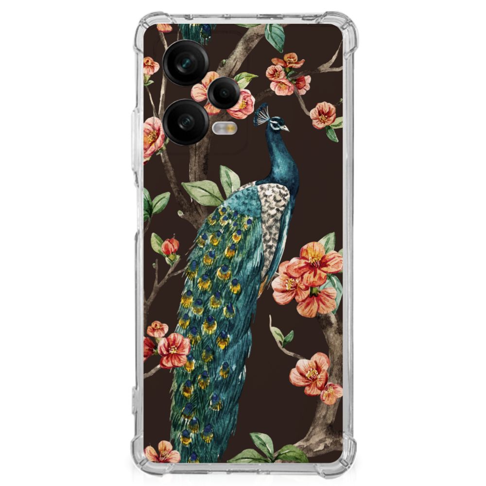 Xiaomi Redmi Note 12 Pro Case Anti-shock Pauw met Bloemen B2C Telecom