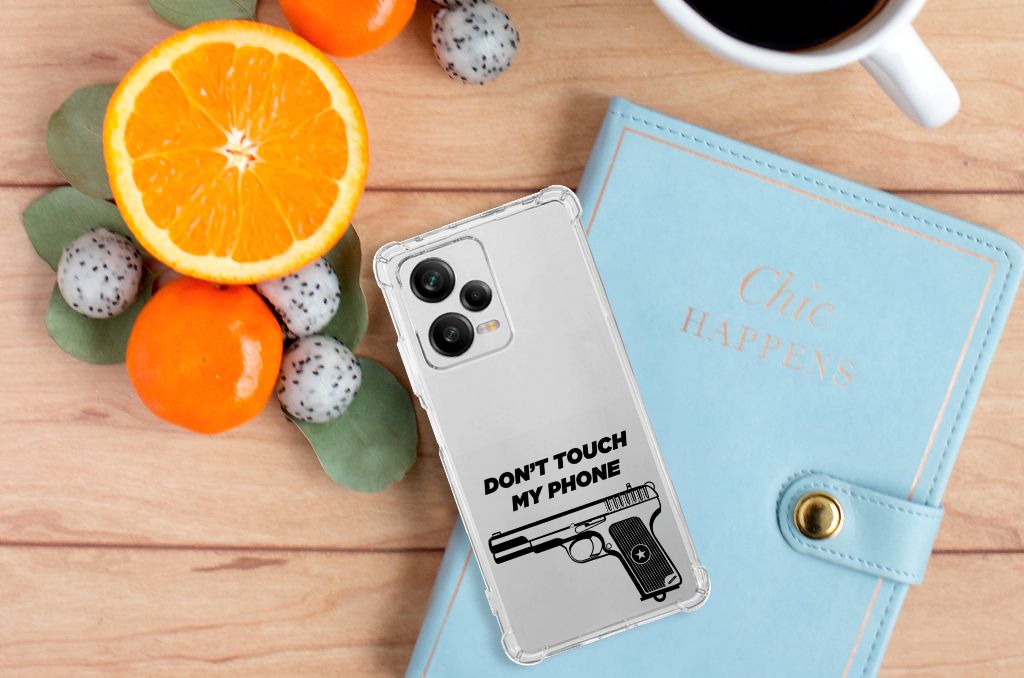 Xiaomi Redmi Note 12 Pro Plus Anti Shock Case Pistol DTMP voorkant ontwerp