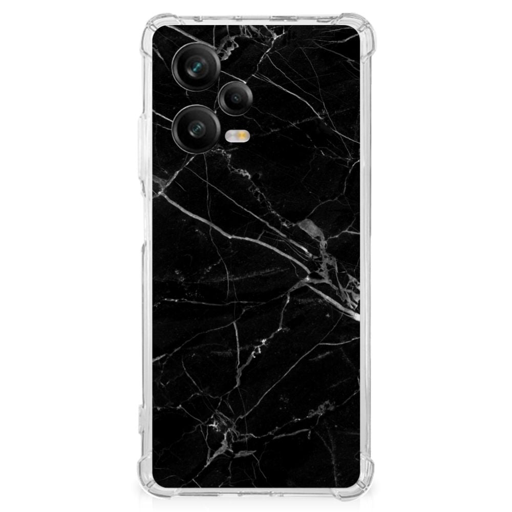 Xiaomi Redmi Note 12 Pro Plus Anti-Shock Hoesje Marmer Zwart - Origineel Cadeau Vader B2C Telecom