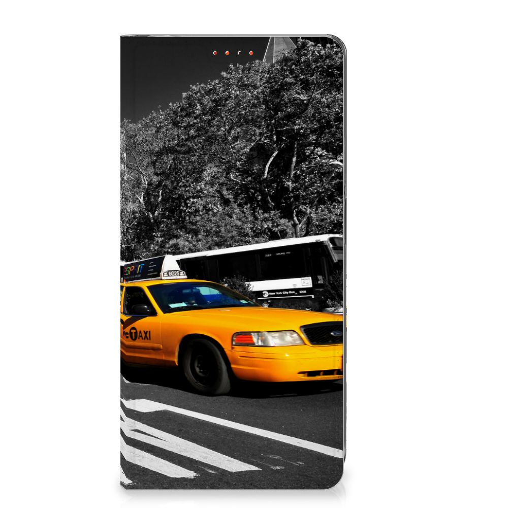Xiaomi Redmi Note 12 Pro Plus Book Cover New York Taxi design hoesje voorkant