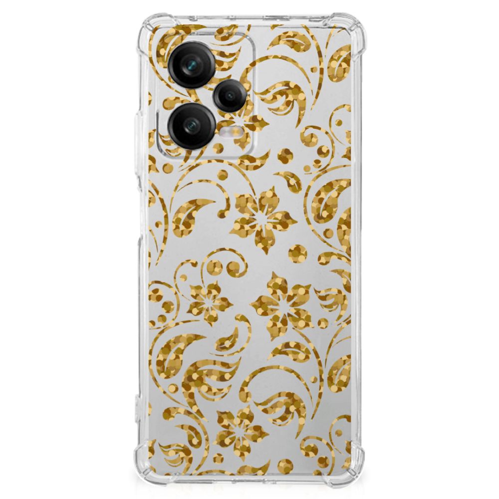 Xiaomi Redmi Note 12 Pro Plus Case Gouden Bloemen B2C Telecom