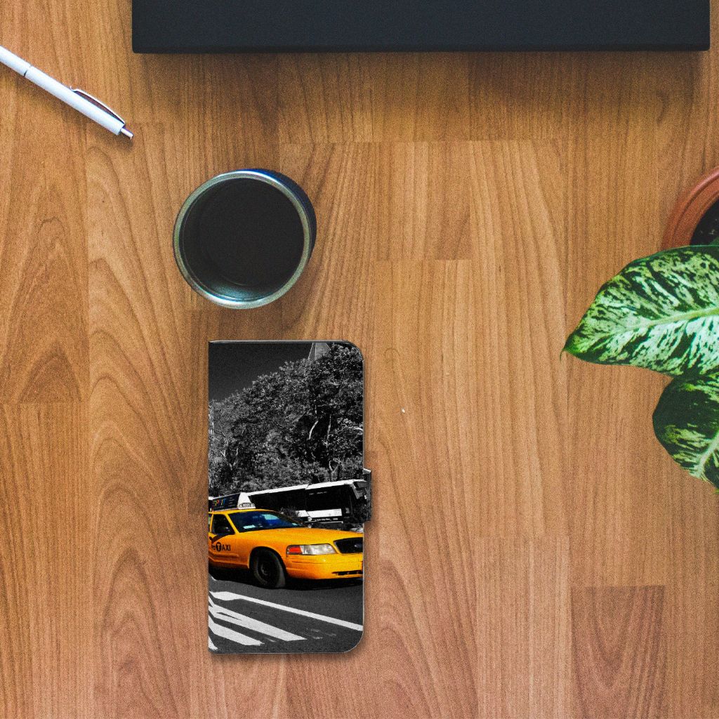 Xiaomi Redmi Note 12 Pro Plus Flip Cover New York Taxi met iconische gele taxi, perfect cadeau voor gebruiksgemak!