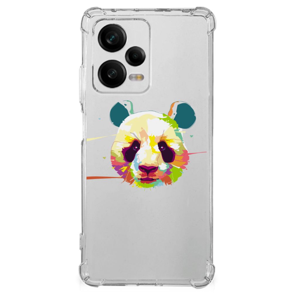 Xiaomi Redmi Note 12 Pro Stevig Bumper Hoesje Panda Color voorkant ontwerp