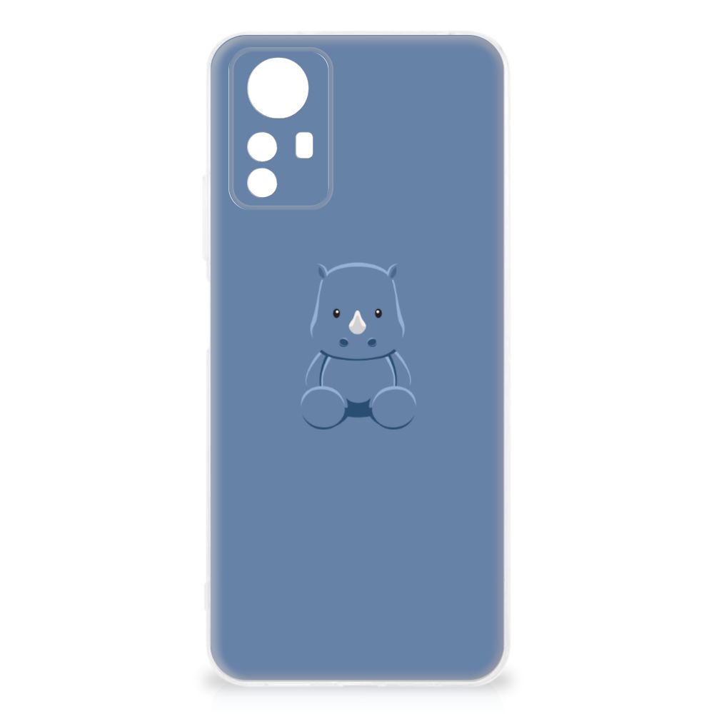 Xiaomi Redmi Note 12S Telefoonhoesje met Naam Baby Rhino telefoonhoesje baby rhino ontwerp voorkant