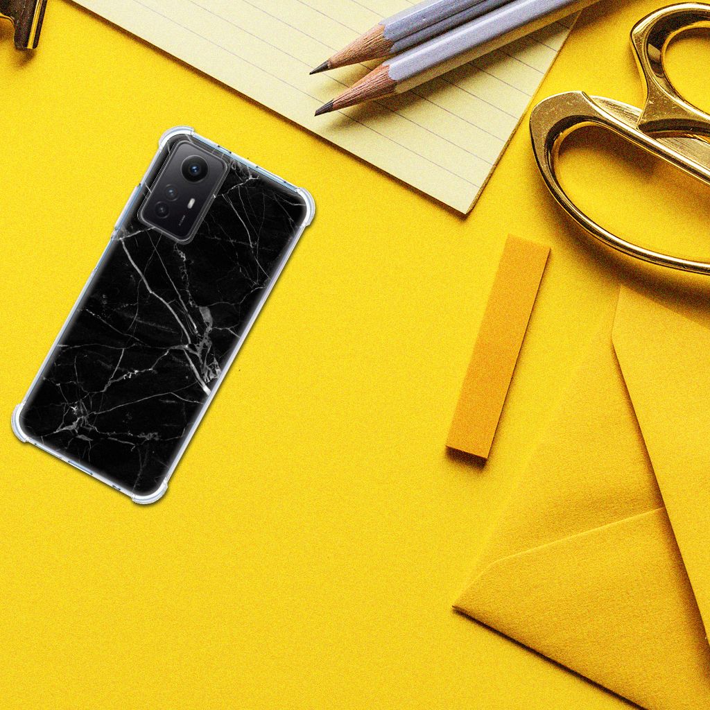 Xiaomi Redmi Note 12s Anti-Shock Hoesje Marmer Zwart - Origineel Cadeau Vader B2C Telecom