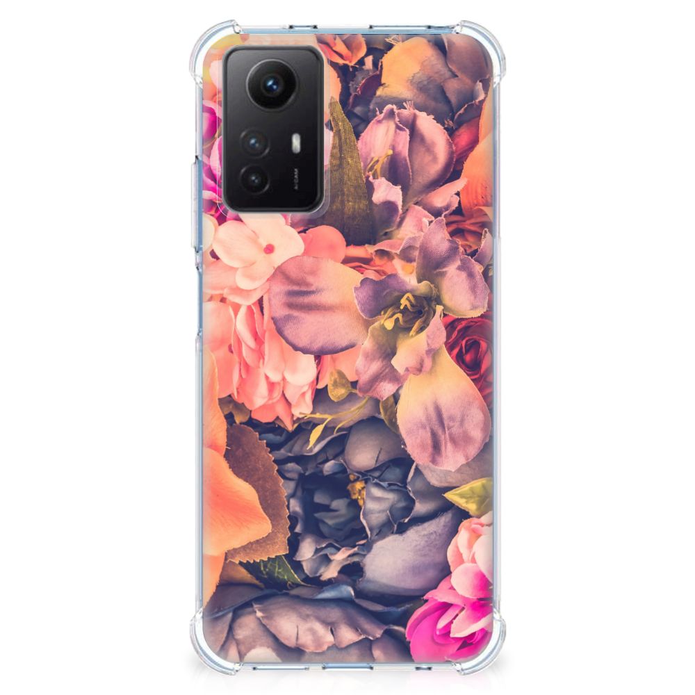 Xiaomi Redmi Note 12s Case Bosje Bloemen achteraanzicht