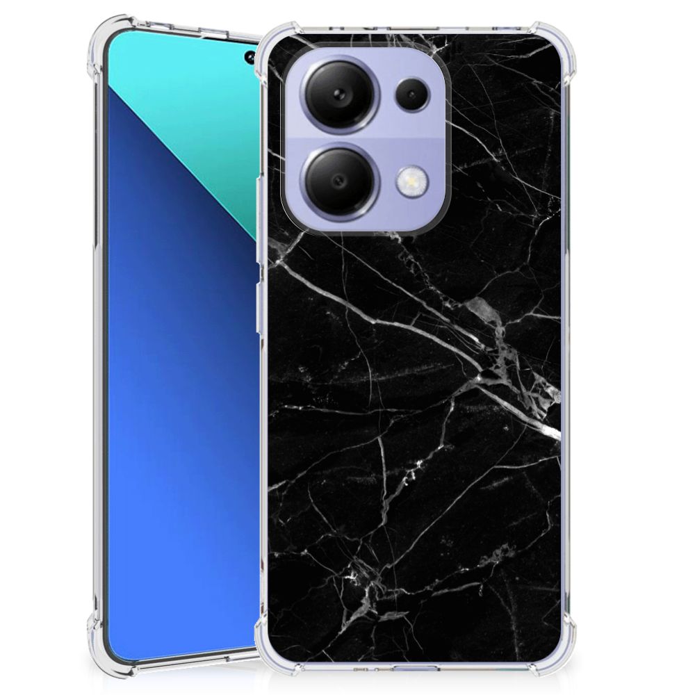 Xiaomi Redmi Note 13 4G Anti-Shock Hoesje Marmer Zwart - Origineel Cadeau Vader B2C Telecom