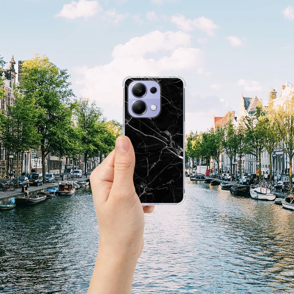 Xiaomi Redmi Note 13 4G Anti-Shock Hoesje Marmer Zwart - Origineel Cadeau Vader B2C Telecom