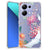 Xiaomi Redmi Note 13 4G Case Anti-shock Bird Flowers achterkant