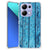 Xiaomi Redmi Note 13 4G Stevig Telefoonhoesje Wood Blue achterkant zijaanzicht