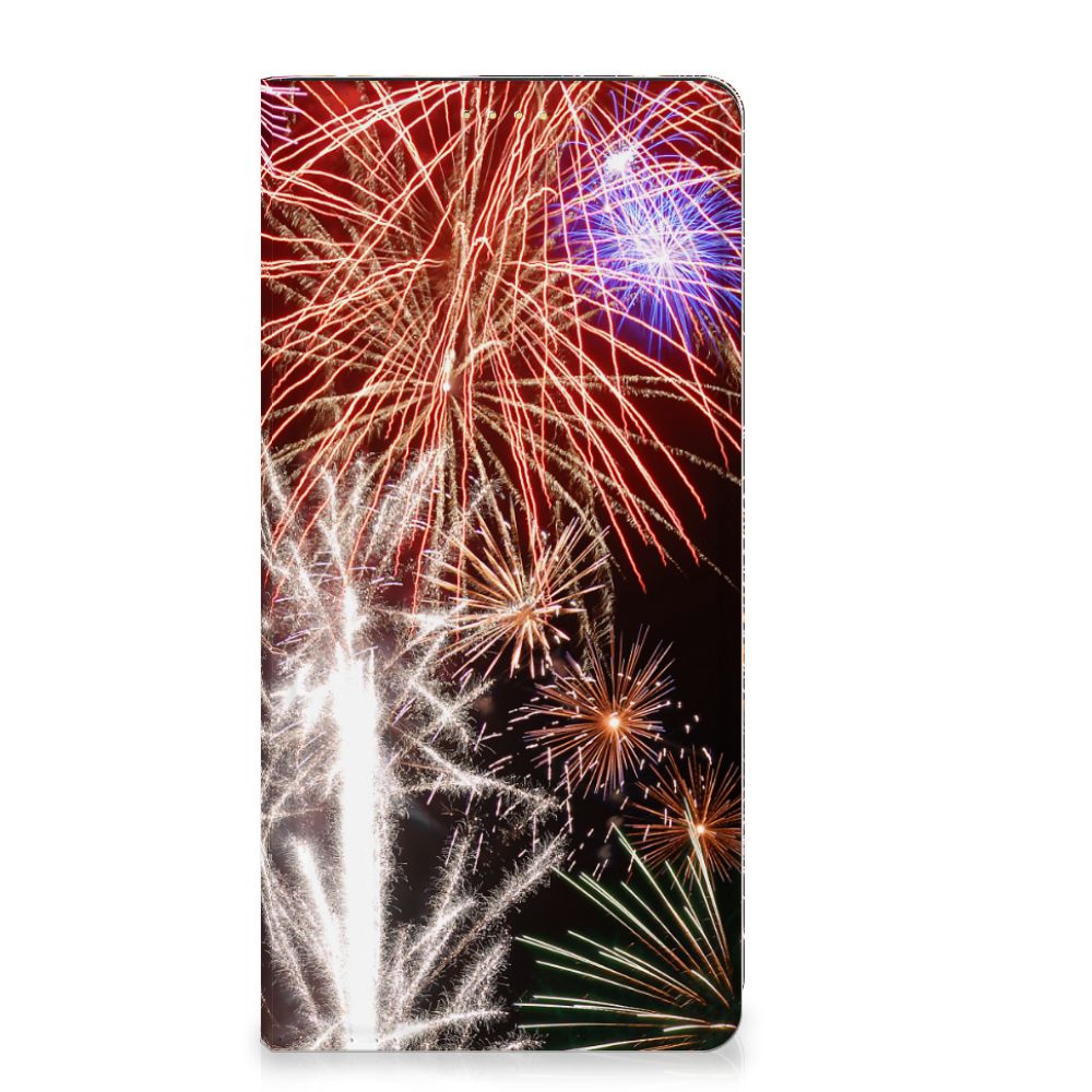 Xiaomi Redmi Note 13 5G Hippe Standcase Vuurwerk siervuurwerk ontwerp voorkant