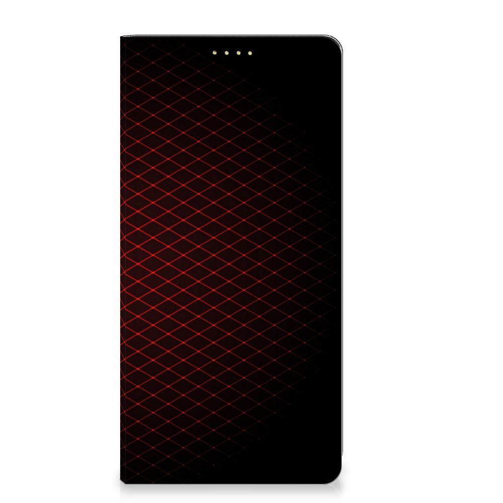 Xiaomi Redmi Note 13 5G Hoesje met Magneet Geruit Rood, stijlvol en duurzaam met een opvallend ontwerp.