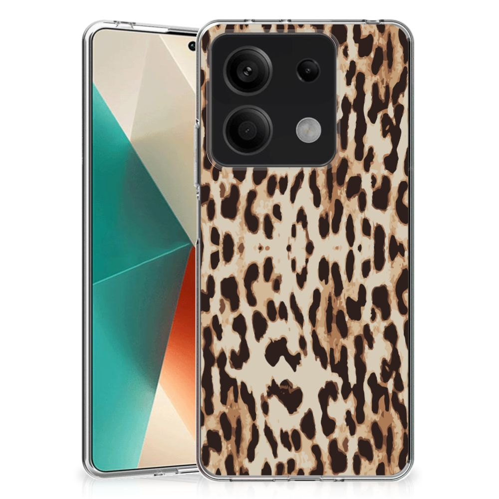 Xiaomi Redmi Note 13 5G TPU Hoesje Leopard luipaardprint achterkant