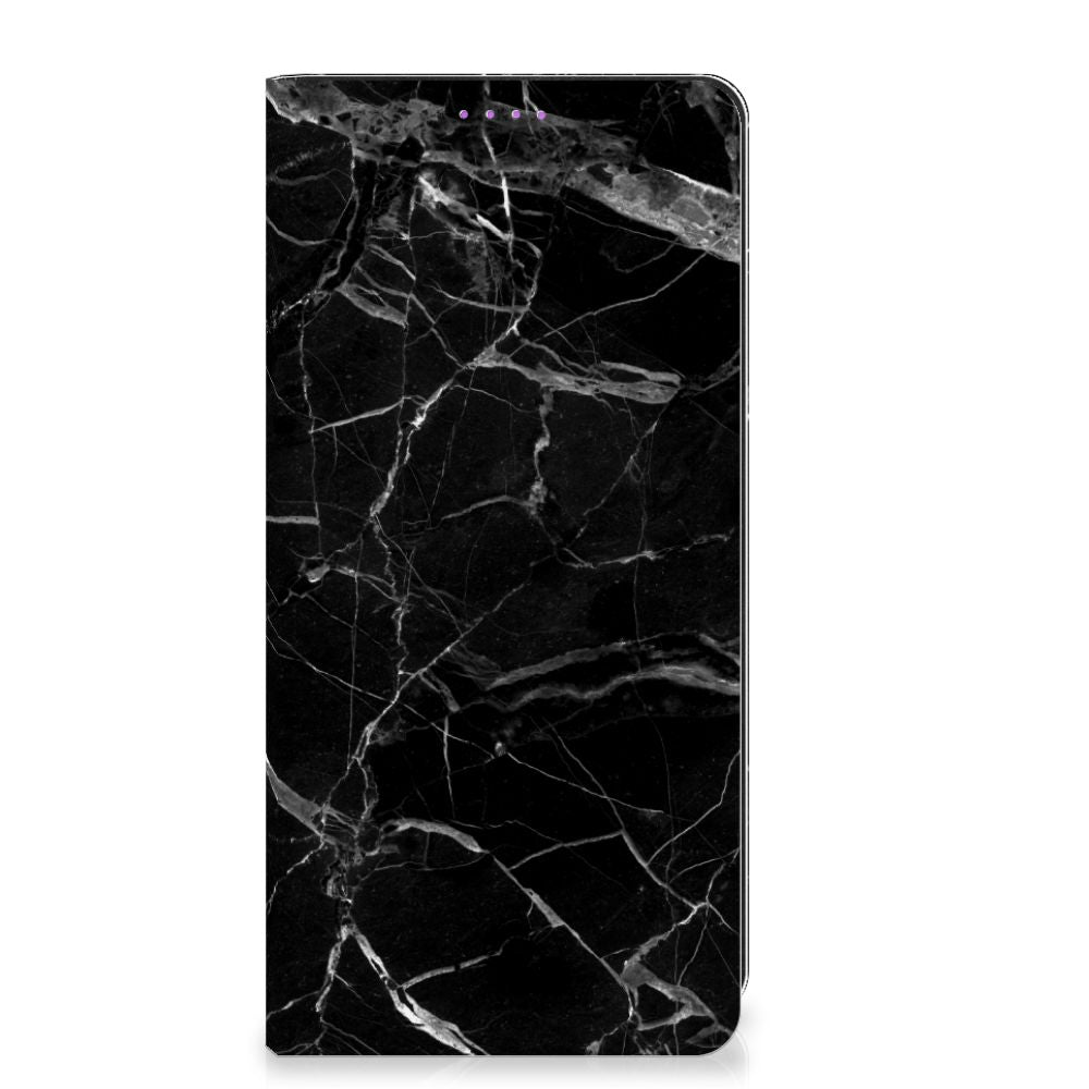 Xiaomi Redmi Note 13 Pro Plus Standcase Marmer Zwart design zwart marmer voorkant