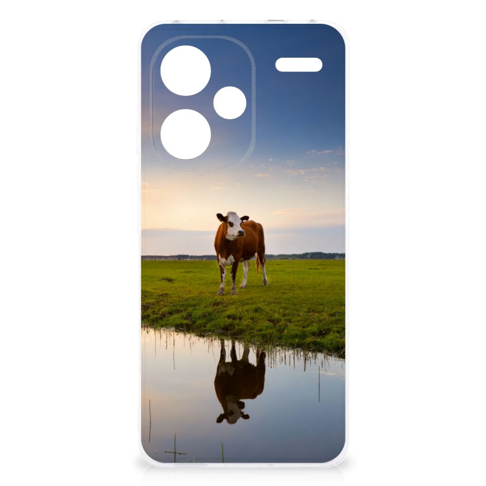 Xiaomi Redmi Note 13 Pro Plus TPU Hoesje Koe koe ondergang zon reflectie design