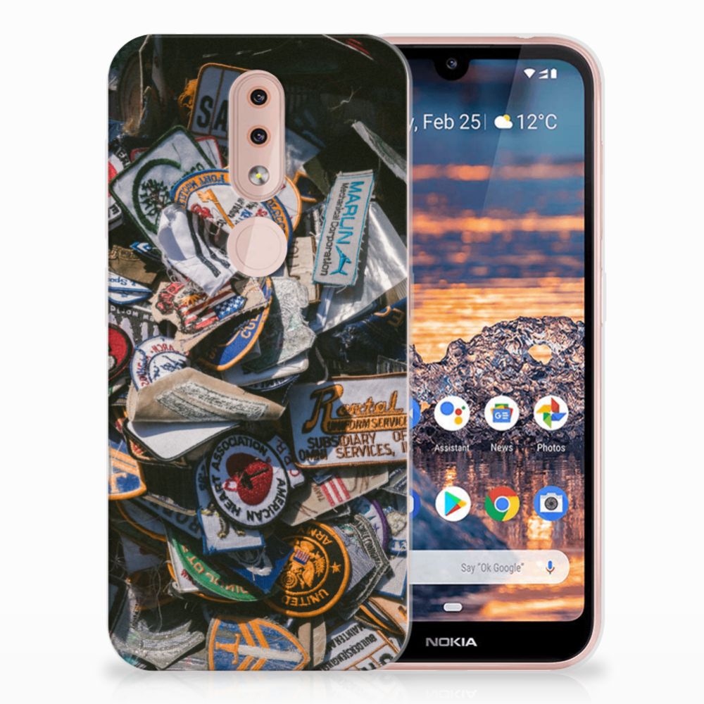 Nokia 4.2 Siliconen Hoesje met foto Badges