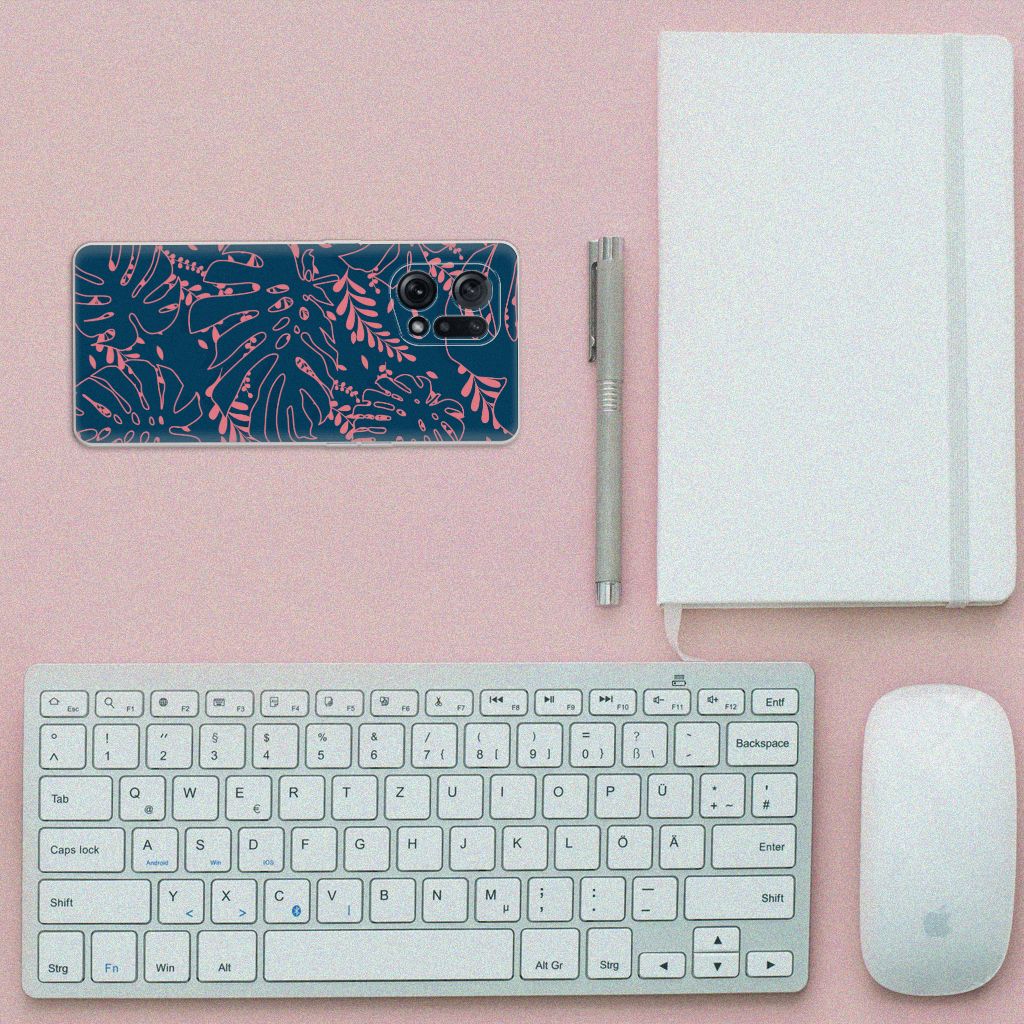 OPPO Find X5 TPU Case Palm Leaves