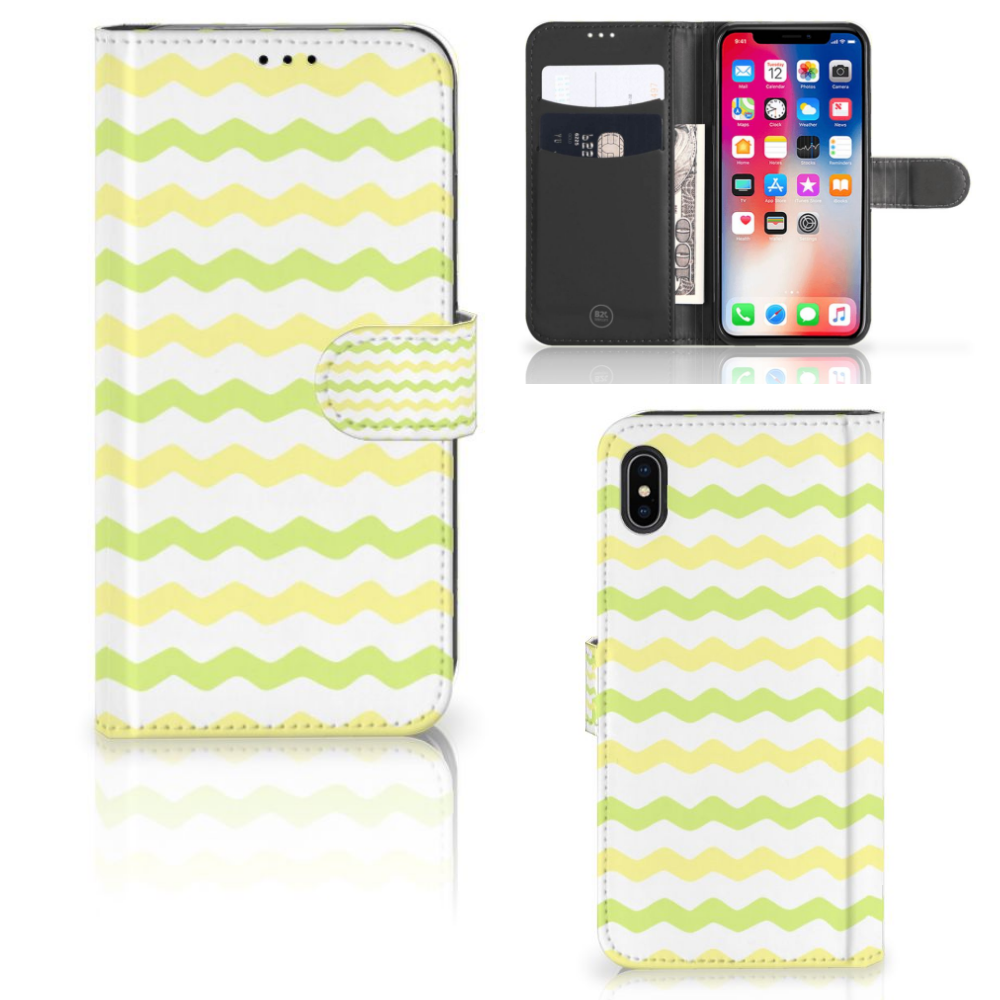 Apple iPhone Xs Max Telefoon Hoesje Waves Yellow