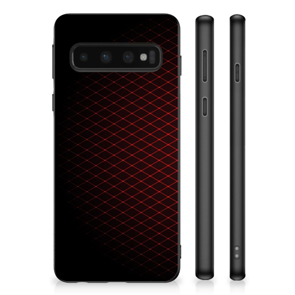 Samsung Galaxy S10 Bumper Case Geruit Rood
