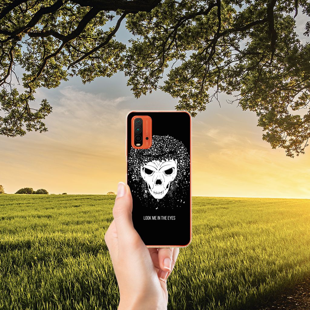 Silicone Back Case Xiaomi Poco M3 Skull Hair